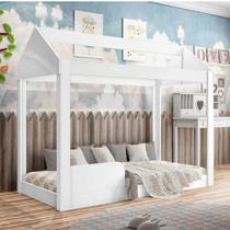 Cama Montessoriana Infantil 160cm Casinha Montessoriana Crystal Branco