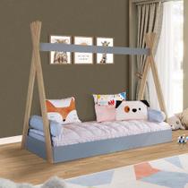 Cama Montessoriana Infantil 72cm x 158cm Azul Secreto Augustine Shop Jm