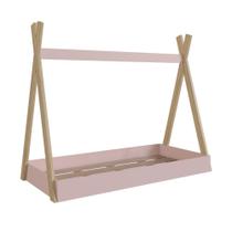 Cama Montessoriana Infantil Cabana Linha Infanto Itapuã/Rosa - Completa Móveis