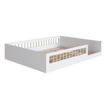 Cama Montessoriana Infantil Casal Affetto AFT016BCBC 188x138cm Branco - Completa Móveis