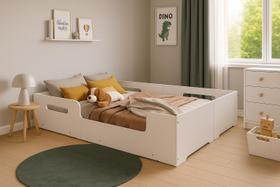 Cama Montessoriana Infantil Casal Menino Moderna100% Mdf - Branco