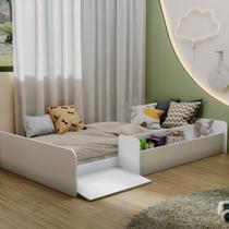 Cama Montessoriana Infantil com Nicho e Rampa CA030 Branco