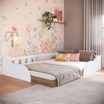 Cama Montessoriana Infantil de Chão Casal com Proteção Lateral Art In Móveis CM6140 Cor Branco Cama Montessoriana Infantil de Chão Casal com Proteção Lateral Art In Móveis CM6140 Cor Branco