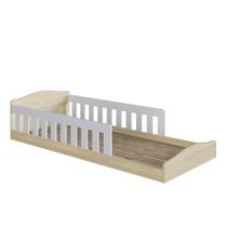 Cama Montessoriana Infantil de Chão com Cercado Linha Encanto Araguaia/Branco - Completa Móveis