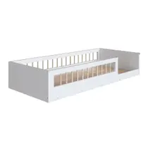 Cama Montessoriana Infantil Solteiro Affetto AFT015BCBC 188x78cm Branco - Completa Móveis