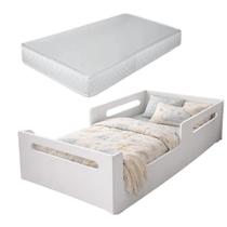 Cama Montessoriana Infantil Solteiro Branco Colchão Incluso Cama Montessoriana Infantil Solteiro Branco Colchão Incluso