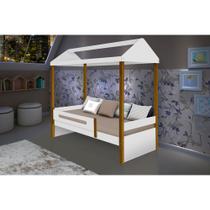 Cama Montessoriana Infantil Solteiro Sara - Branco/amêndoa Cama Montessoriana Infantil Solteiro Sara - Branco/amêndoa