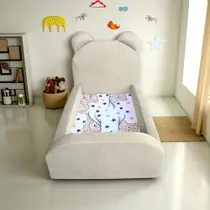 Cama Montessoriana Juvenil Segura e Confortável Soft com Colchão Marfim Cama Montessoriana Juvenil Segura e Confortável Soft com Colchão Marfim