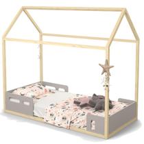 Cama Montessoriana Liv Cinza Natural - Matic