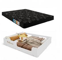 Cama Montessoriana Rainha Branco Com Colchão Casal D-23 MARCA:Toraflex