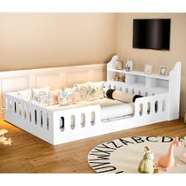 Cama Montessoriana Reforçada Helo com Nicho - Branco