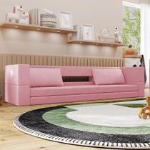 Cama Montessoriana Solteiro Colinho 3 em 1 Espuma Rosa Keiko