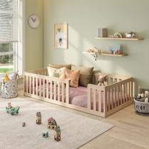 Cama Montessoriana Solteiro com Grade Giulia Casatema MadeiraOriginals