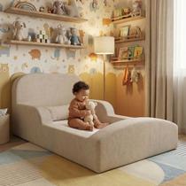 Cama Montessoriana Solteiro Encanto 100 Espuma Bege Keiko