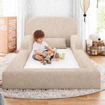 Cama Montessoriana Solteiro Encanto 100% Espuma Boucle Bege