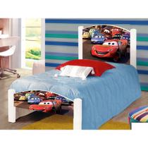 Cama Montessoriana Solteiro Infantil Carro Adesivada com Colchão