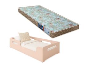 Cama Montessoriana Solteiro Infantil Princesa - P/ Crianças C/ Colchão D23 Toraflex - Rosa