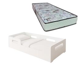Cama Montessoriana Solteiro Princesa + Colchão D23 Gazin COR:Branco Cama Montessoriana Solteiro Princesa + Colchão D23 Gazin COR:Branco