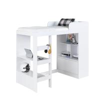 Cama Multifuncional Solteiro 1 Porta 3 Prateleiras CA6080 78x188cm Branco - Art In Móveis Cama Multifuncional Solteiro 1 Porta 3 Prateleiras CA6080 78x188cm Branco - Art In Móveis