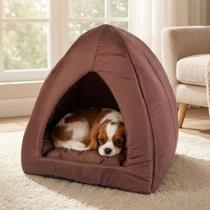 Cama Oca Cachorro Gato Marrom Casinha Grande Lavável Oferta