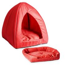 Cama Oca Vermelha Cachorro Gato Casinha Grande Lavável Pet