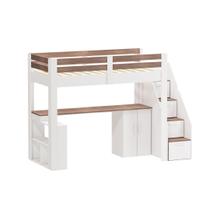 Cama Office Multifuncional Solteiro Adulto Star Plus Casatema Branco/Amadeirado Cama Office Multifuncional Solteiro Adulto Star Plus Casatema Branco/Amadeirado
