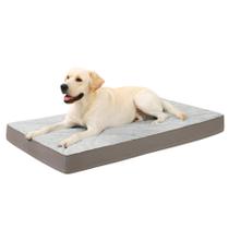 Cama Ortopédica de Pelúcia Lavável KSIIA para Cães (até 50 Libras) - Cinza