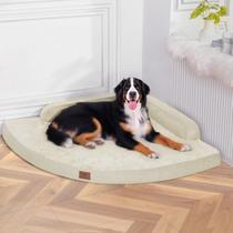 Cama ortopédica MEKIY com laterais para cães extra grandes, bege