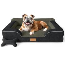 Cama Ortopédica para Cães CWAWZ com Gel Refrescante 91 cm Grande Preta