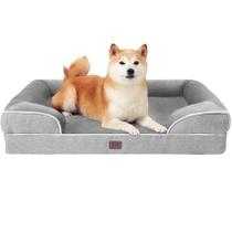 Cama ortopédica para cães EHEYCIGA Waterproof Memory Foam Grey