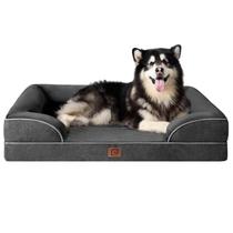 Cama ortopédica para cães EHEYCIGA XL Espuma viscoelástica impermeável cinza escuro Cama ortopédica para cães EHEYCIGA XL Espuma viscoelástica impermeável cinza escuro