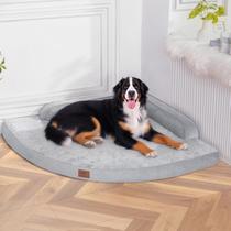 Cama ortopédica para cães MEKIY com capa removível lavável cinza XXL Cama ortopédica para cães MEKIY com capa removível lavável cinza XXL