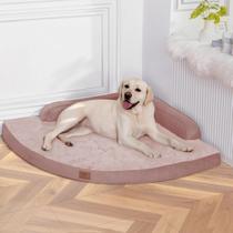 Cama ortopédica para cães MEKIY XXL rosa impermeável antiderrapante Cama ortopédica para cães MEKIY XXL rosa impermeável antiderrapante