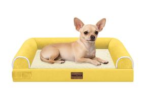 Cama Ortopédica para Cães Pequenos Lavável: Cama com Apoio para Cães de Porte Pequeno, Espuma Tipo Colmeia, Sofá Impermeável com Capa Removível - Gengibre Cama Ortopédica para Cães Pequenos Lavável: Cama com Apoio para Cães de Porte Pequeno, Espuma Tipo Colmeia, Sofá Impermeável com Capa Removível - Gengibre