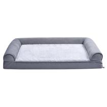 Cama para animais de estimação Amazon Basics Foam Living Room Sofá cinza 90x70cm Cama para animais de estimação Amazon Basics Foam Living Room Sofá cinza 90x70cm