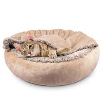 Cama para animais de estimação JOEJOY Small Dog Cat com cobertor com capuz de 23 polegadas Cama para animais de estimação JOEJOY Small Dog Cat com cobertor com capuz de 23 polegadas