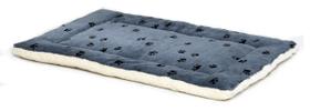 Cama para animais de estimação MidWest Homes for Pets com estampa reversível de patas em azul/branco Cama para animais de estimação MidWest Homes for Pets com estampa reversível de patas em azul/branco