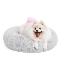 Cama para animais de estimação MIXJOY Comfortable Donut Cuddler, redonda, lavável, cinza