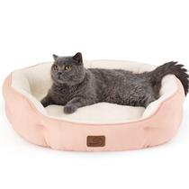 Cama para animais de estimação para cães e gatos pequenos, lavável, 25 cm de pêssego