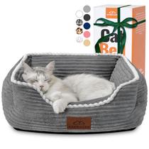 Cama para animais de estimação Zerbuger Cat Dog Retangular Macia Lavável Cinza