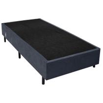 Cama para Box Solteiro Americano New Barcelona Suede Cinza 96x203