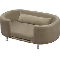 Cama para Cachorro e Gato Caminha Chase Pet Veludo Bege Pés Metal com Regulagem