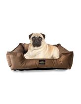 Cama para Cachorro e Gato Tamanho G 70x60cm Caminha Pet em Veludo Suede MARROM Super Macia e Confortável Lavável com Zíper Porte Médio Cochilo Pet