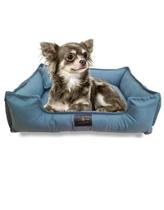 Cama para Cachorro e Gato Tamanho P 50x40cm em Veludo Suede AZUL CLARO Caminha Macia Confortável Lavável com Zíper para Pets Porte Médio Cochilo Pet