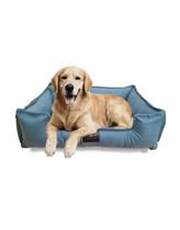 Cama para Cachorro e Gato Tamanho XG 95x75cm em Veludo Suede AZUL CLARO Macia Confortável Caminha Pet Lavável com Zíper Fundo Impermeável Cochilo Pet