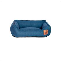 Cama Para Cachorro Mabuu Pet - Linho Azul - Tamanho G 100x110Cm