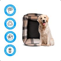 Cama para Cachorro Mabuu Pet - Xadrez Marrom - G