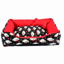 Cama para Cachorro ou Gato Tamanho Médio 60x55cm + Ossinho Cachorro Vermelho Cama para Cachorro ou Gato Tamanho Médio 60x55cm + Ossinho Cachorro Vermelho