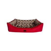 Cama para Cachorro Retangular em material sintético + Poliéster Rosa Cachorrinho Extra Grande (XGG) 98 x 65 cm