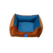Cama para cachorros - Bed Lisa Telha com Azul Marinho